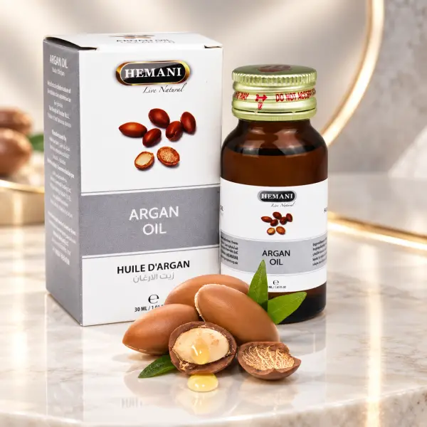 Hemani Argan Oil – Vaj Natyral për Flokë, Lëkurë dhe Thonj, 30 ml