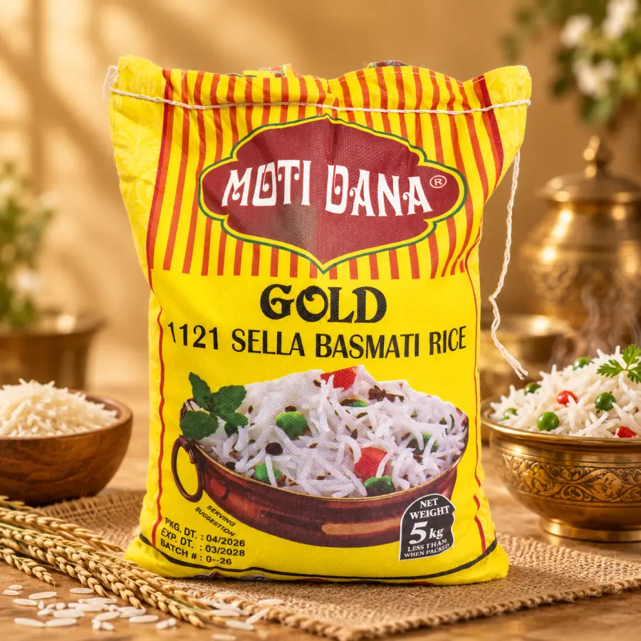 Sella 1121 Basmati Rice – Oriz Basmati Premium me Kokërr Ekstra të Gjatë, 5 kg