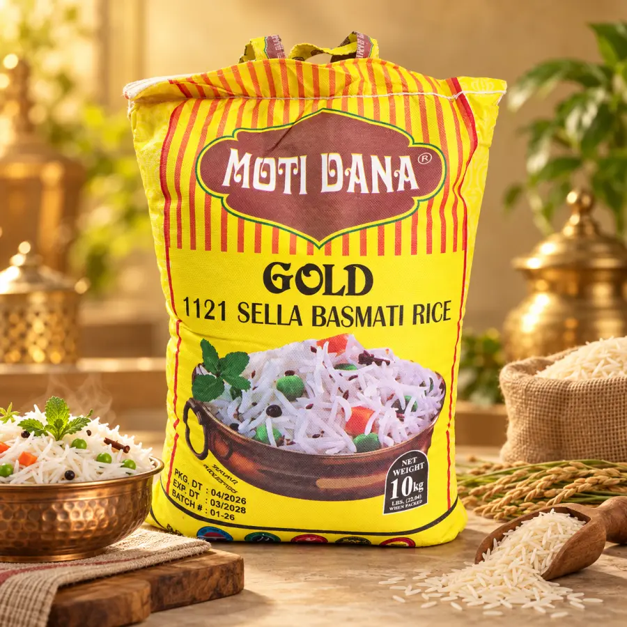 Sella Basmati Rice 1121– Oriz Basmati Premium me Kokërr Ekstra të Gjatë, 10 kg