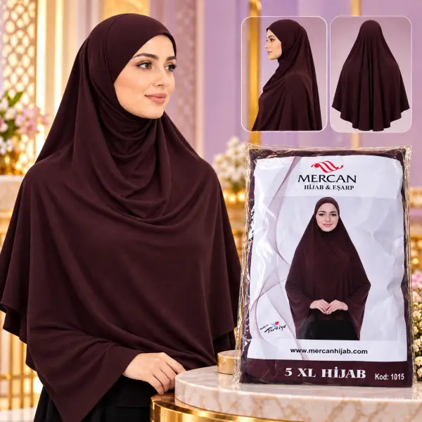 Mercan Hijab – Shami e Gjerë për Mbulim të Plotë