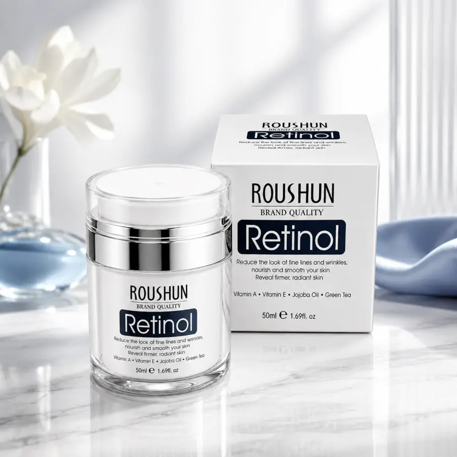 ROUSHUN Retinol Cream – Krem Anti-Age me Retinol, Vitaminë E, Vaj Jojoba & Çaj të Gjelbër – 50 ml