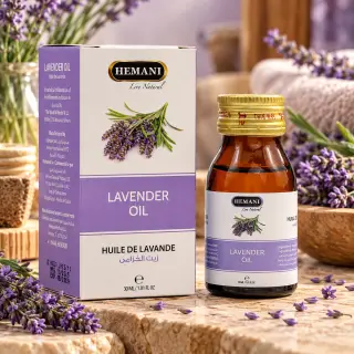 HEMANI Lavender Oil – Vaj Livando për Relaksim, Kujdes të Lëkurës dhe Flokëve, 30 ml