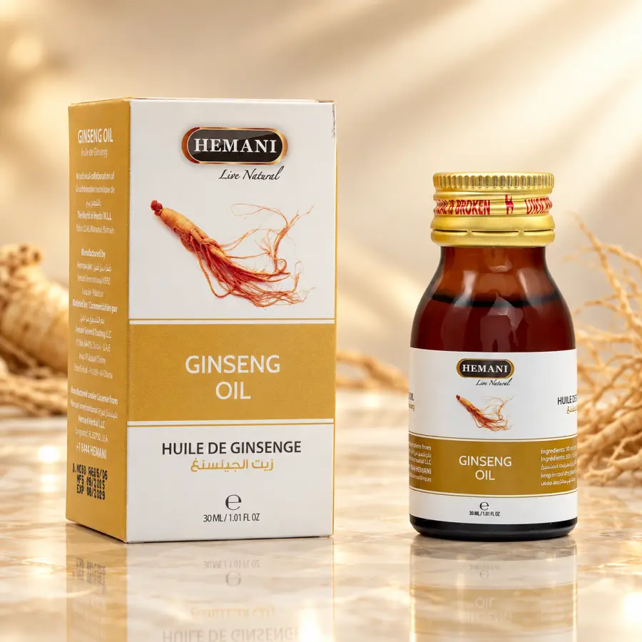 Hemani Ginseng Oil – Vaj Xhensen për Kujdesin e Flokëve dhe Lëkurës, 30 ml
