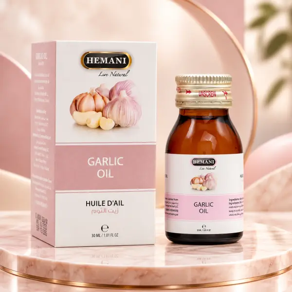 Hemani Garlic Oil – Vaj Hudhre për Kujdesin e Flokëve dhe Lëkurës, 30 ml