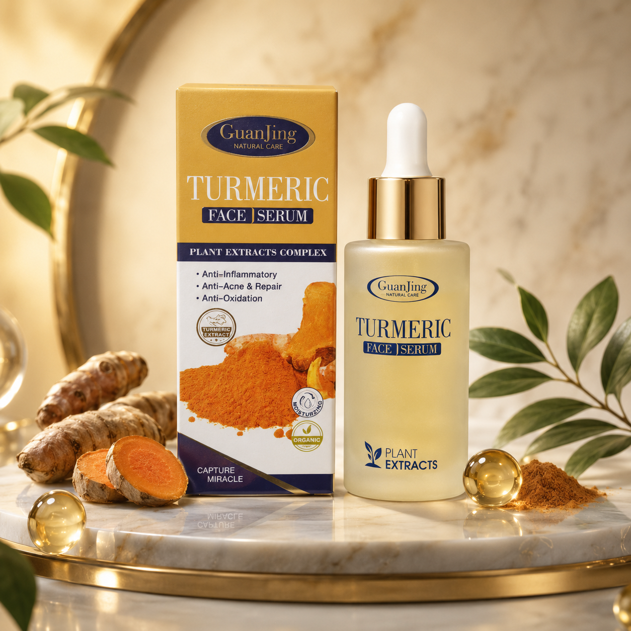 Turmeric Face Serum - 30 ml, Serum nga Shafrani Indian