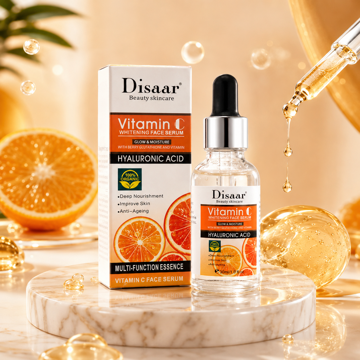 Vitamin C Face Serum me Hyaluronic Acid – Disaar 30 ml