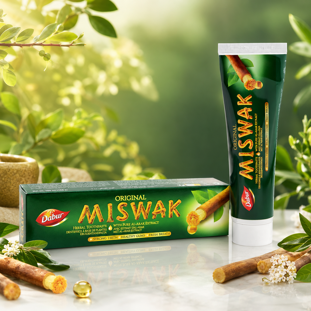 Dabur Miswak Original – Pastë bimore për dhëmbë të shëndosh