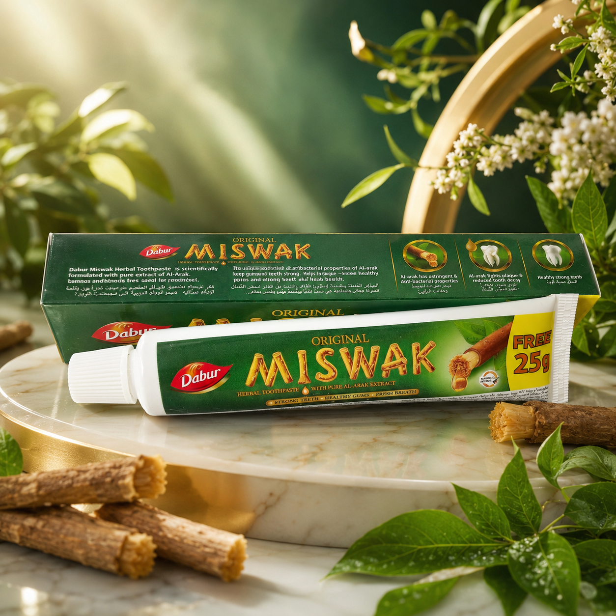 Dabur Miswak Original – Pastë bimore për dhëmbë të shëndosh
